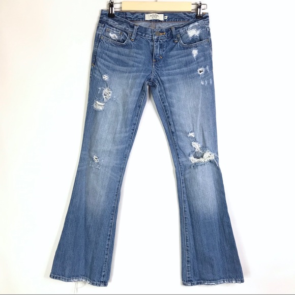 Abercrombie & Fitch Denim - Abercrombie & Fitch Madison Flare Jeans Destroyed